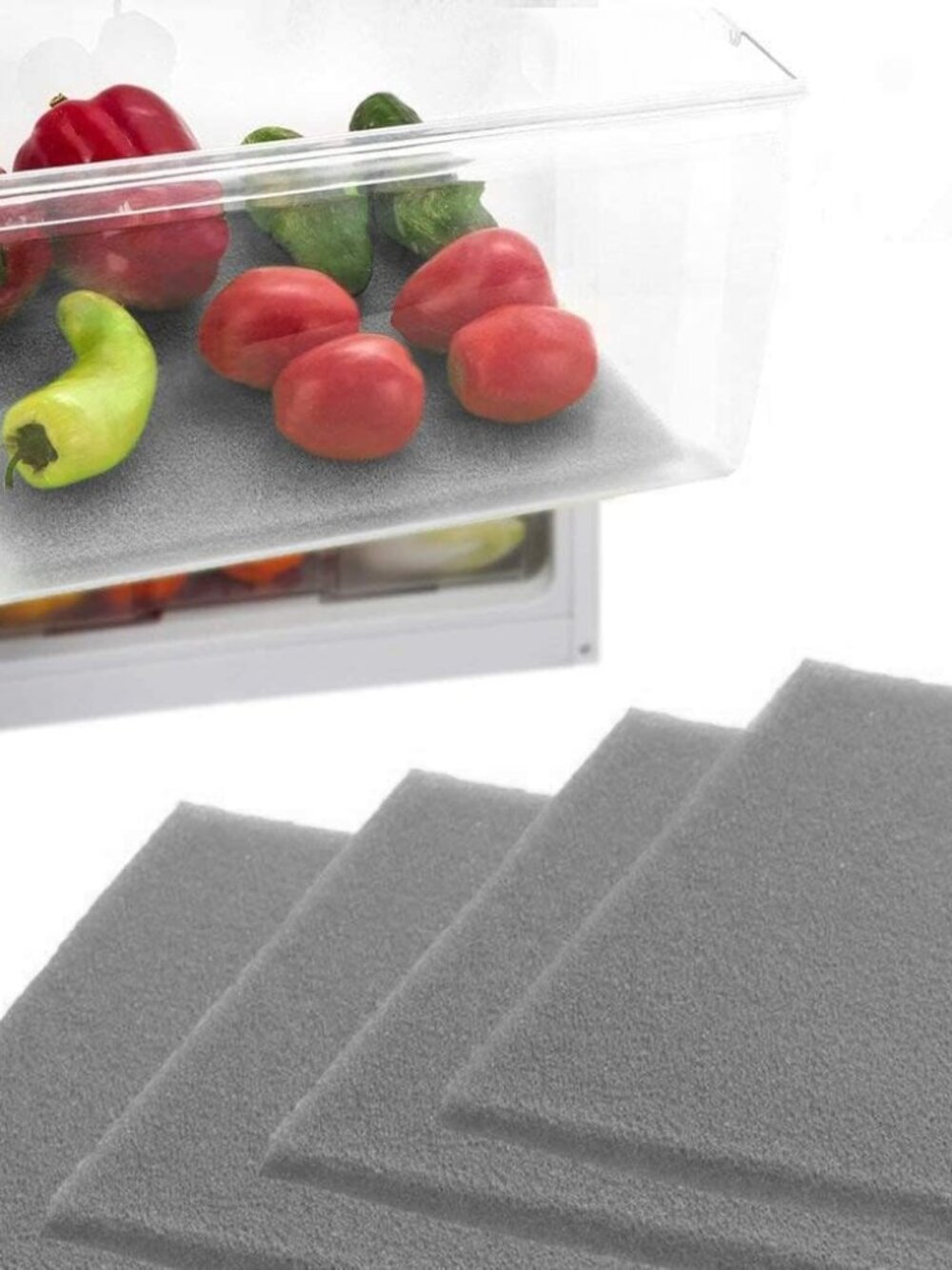 Fruit & Veggie Life Extender Liner for Fridge Refrigerator Drawers, 12x15 Inches